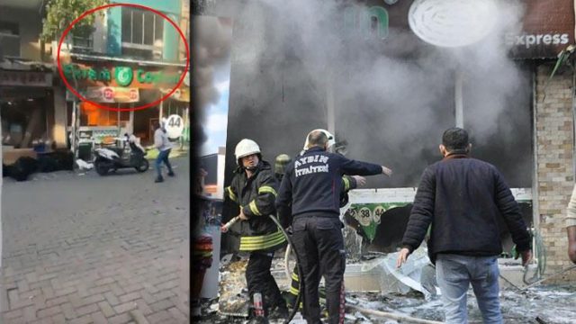 Aydın’daki patlamada can pazarı kamerada!